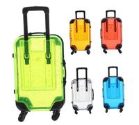 MOLUCKFU 5pcs Mini Travel Suitcase with Wheels Colorful Luggage for Pretend Play Organizing Skills Development Portable for Indoor Outdoor Use