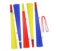 MOLUCKFU 5pcs Plastic Trumpet Horns for Sports Games Mixed Colors Noise Makers for Soccer Fans Cheering Props for Parties Festivals and Live Events Lightweight and Safe Plastic Material