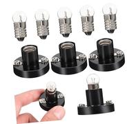 MOLUCKFU 5pcs Screw Light Holders with Bulbs Electrical Teaching Lamp Bases for Physics Experiments Quick Wire Installation Plastic Material for Small Lighting Circuits