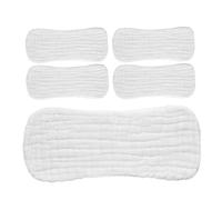 MOLUCKFU 5pcs Washable Pure Cotton Diaper Liners for Newborn Boys and Girls Breathable Soft Cloth Diapers 35x15cm Small Size Suitable for 0-3 Months