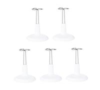 MOLUCKFU 5pcs White 15cm Doll Stand Rack Portable Doll Support Frame for Collectible Fashion Display and Storage Toy Holder for Home Use