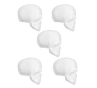 MOLUCKFU 5pcs White Grimace Foam Balls DIY Craft Models, Creative Expanded Polystyrene Balls to Cultivate Hands-on Ability, for Birthday and Christmas Decorations