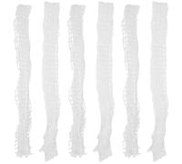 MOLUCKFU 6 Rolls Cotton Meat Netting for Sausage and Poultry Ham Food-Safe Butcher String Kitchen Twine High Temperature Resistant Meat Tying for Roasting and Cooking