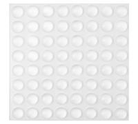 MOLUCKFU 64 Pcs Raised Silicone Keyboard Stickers 11X5Mm Half-Sphere Bumpers Self-Adhesive Keyboard Accessories for Women Long Nails Typing Protection