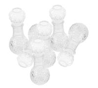 MOLUCKFU 6pcs 50ml Glass Decanter Set Whiskey and Wine Aerator Bottles Crystal Liquor Carafe with Cork Lid for Home Bar and Entertaining