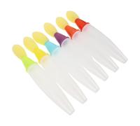 MOLUCKFU 6pcs Art Paintbrush Set and Students round Plastic Handles, Supports Blending and Resists Crumbling, for Outdoor Art Play and Still Life Drawing on Blackboard and Paper