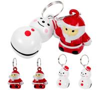 MOLUCKFU 6pcs Christmas Cat Dog Collar Bells with Crisp Sound Copper | Small Sturdy Metal Charms, Home Decor Accent, Six-piece Red Set for Collars
