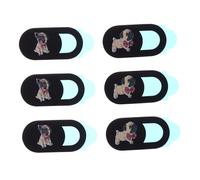 MOLUCKFU 6PCS Dog Pattern Webcam Covers Thin Camera Protectors for Laptop Phone Privacy Anti-hacking Security Privacy Shield with Easy Open Close Design