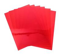 MOLUCKFU 6pcs Light Gels Filter Sheets for Photography Stage and Arts Red Pvc Diffusion Panels for Correction and Creative Lighting Effects