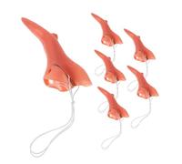 MOLUCKFU 6pcs Lightweight Vinyl Witch Nose Costume Accessories for Halloween Party Tricks Role-playing and Fun Decorations Versatile Prop for Cosplay and Festive Events
