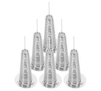 MOLUCKFU 6pcs Needle Felting Doll Display Stands with Silver Adhesive Tips Wool Felt Doll Support Racks Collectible Display in Car Decor