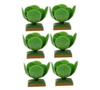 MOLUCKFU 6Pcs Realistic Cabbage Model for Micro Landscape DIY Decor Fine Workmanship Veg Figurines for Play Food and Sand Table Scene Accessories