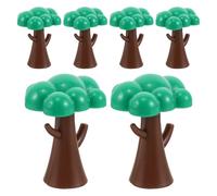 MOLUCKFU 6pcs Realistic Model Trees for Train Layout Scenery Plastic Forest Figurines for Model Railroad Scenery Accessories Autumn Landscape Enhancement for Train