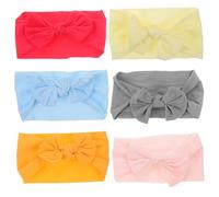 MOLUCKFU 6pcs Soft Nylon Bow Headbands Boy Girl Hair Bands for Girls Headbands Bows Hair Accessories