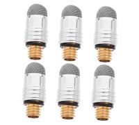 MOLUCKFU 6pcs Stylus Tips Replacement Touch Screen Pen Tips Enhanced Precision Conductive Fiber Silver M5 External Thread Portable for Smartphones Tablets