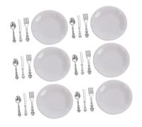 MOLUCKFU 6sets Mini Dollhouse Tableware Kitchen Accessories Realistic Colors Shapes Material for Dollhouse Decoration and Playtime Fun