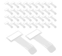 MOLUCKFU 80pcs Clear Plastic Parking Permit Holders for Car Windshield Ticket and Document Protectors with Strong Clip for Large Passes Toll Tags Business Cards Compact Transparent Car