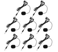 MOLUCKFU 8pcs Clip-on Microphone for Phone and Camera with Adjustable Volume, Pvc Material, Easy to Carry, for Streaming and Video Chat on Laptop or Desktop
