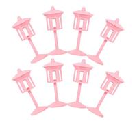 MOLUCKFU 8pcs Pink Vintage Floor Lamp for Dollhouse Elegant Miniature Furniture Lighting Accessory for Bedroom Living Room and Study Decor for Creative Roleplaying and Storytelling