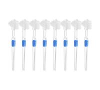 MOLUCKFU 8pcs Ultra Soft Denture Toothbrush for Elderly with Dual-Head Deep Cleaning Bristles Portable Oral Care Brush for False Teeth Retainers and Partial Dentures