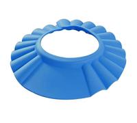 MOLUCKFU Adjustable Shower Hat Blue EVA Bath Cap for Hair Wash Shield with Snap Buttons and Elastic Fit Ultra-Light Protection for Boy Girl Over Head