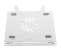 MOLUCKFU Adjustable Tablet Dock Portable Laptop Stand Multi-angle Tablet Stand Portable Stable Support Universal Compatibility Home Use White Abs Plastic Foldable Bunny Ear Bracket