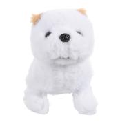 MOLUCKFU Adorable Electric Walking Pomeranian Dog for Plush Interactive Barking Pet Plaything Battery-powered Realistic Puppy Simulation Soft Stuffed Animal