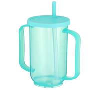 MOLUCKFU Adult Sippy Cups Convalescent Feeding Cup Straw and Spill Proof Lid, Bedridden Patient Liquid Diet Mug for Elderly Care, Nursing Drinking Mug