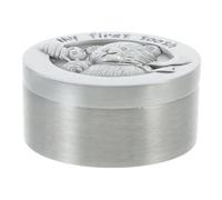 MOLUCKFU Alloy First Tooth Keepsake Box for Boys and Metal Trinket Holder with Spacious Interior Adorable Design for Storing Lost Teeth and Curls Meaningful Memory Keeper
