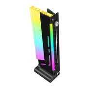 MOLUCKFU Argb Magnetic Gpu Support Bracket with Chipped Diamonds Light Design, Aluminium Alloy Material, 5v Power, Compatible with Graphic Cards, for Custom PC Builds and Gaming Setups