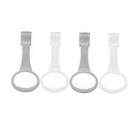 MOLUCKFU Baby Pull up Rings for Toddlers 4-Pack Crib Hanging Safety Assist Tools Grey and White for Infant Walking Support and Gymnastic Exercises