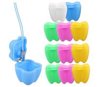 MOLUCKFU Baby Tooth Keepsake Box Lost Case Easy to Carry Plastic 12pcs Tooth Storage Container Lightweight for Boys and Girls