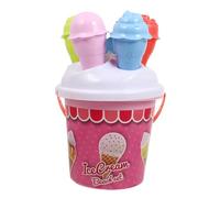 MOLUCKFU Beach Sand Playset with Ice Cream Bucket Safe Material Rounded Edges Comfortable Grip for Boys and Outdoor Beach Sand Dredging Fun Random Color