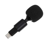 MOLUCKFU Bendable Type-c Microphone Omnidirectional Metal and Sponge with Sponge Cover and Ic Chip for Live Broadcast and Video Recording on Phone Laptop