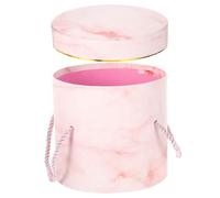 MOLUCKFU Bouquet Packing Box Flower Bucket Cardboard Cylindrical Pink for Items and Candy Flower Arrangement Practice Housewarming