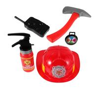 MOLUCKFU Boy Girl Firefighter Role Play Set Realistic Fireman Accessories with Fire Extinguisher and Hat for Dress up and Cosplay Fun for Boys and Girls