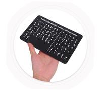 MOLUCKFU Braille Alphabet Board with Raised Dots Numbers Punctuation Educational Teaching Aid for Beginners Tactile Literacy Tool for Blind Adults Black
