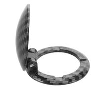 MOLUCKFU Carbon Fiber Car Push Start Button Cover, 1.6x1.6x0.5in Push to Start Switch Protector Cap for Vehicle Ignition, Engine Stop Button Guard for Interior Accessories