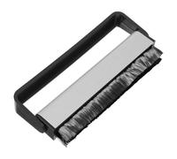 MOLUCKFU Carbon Fiber Vinyl Record Cleaner Brush with Handle Anti-static Soft Bristles for Turntable and CD Player Black Silver Removes Dust and Protects Sound Quality