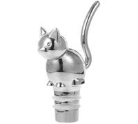 MOLUCKFU Cat Wine Bottle Stopper Alloy Vacuum Sealer Reusable Wine Bottle Stoppers Novelty Barware Tool for Home Bar Party Use Slow Oxidation Easy Pull