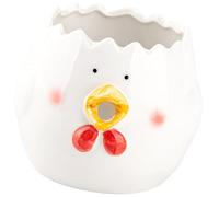 MOLUCKFU Ceramic Egg Separator Large Cartoon Chicken Design Egg White Yolk Divider Fat Separator for Cooking and Baking Kitchen Gadget