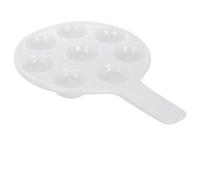 MOLUCKFU Ceramic Escargot Baking Pan Large French Snail Grill Plate Non-Slip Bottom Even Heat Distribution for Home Kitchen Shellfish Baking and Serving