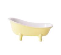 MOLUCKFU Ceramics Bathtub Shaped Bowl for Fruit Salad Dessert Serving Random Color Food Safe Ceramic Dish for Home Kitchen Restaurant Use Random Color