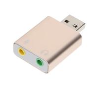 MOLUCKFU Channel USB Audio Adapter External Sound Card Stereo Converter Aux to USB Plug and Play Compatible with Laptop Desktop Headphone Microphone Jack Support Multi-channel Random Color