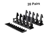 MOLUCKFU Child Safety Cabinet Locks Baby Proof Drawer Locks 20 Sets Black Anti-Slip Design