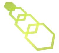 MOLUCKFU Clear Hexagon Sewing Templates 4 Pieces Acrylic Quilting Ruler Set for DIY and Sewing Projects