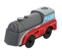 MOLUCKFU Connectable Electric Train Locomotive for Magnetic Alloy Metal Locomotive Model in Watermelon Red Battery Operated Train Head Educational Boys