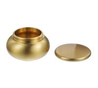 MOLUCKFU Copper Mini Canister Cremation Urn with Airtight Seal for Ashes Storage Small Copper Container for Burial Incense Powder Holder Metal Keepsake for Home and Cemetery Use