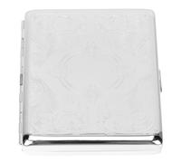 MOLUCKFU Creative Stainless Steel Cigarette Case Portable Automatic Opening Tobacco Box with Buckle Design for Men and Women Outdoor Use