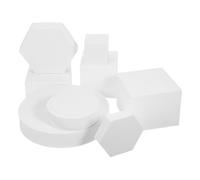 MOLUCKFU Cube Photo Props 8Pcs Foam Geometric Shapes for Cosmetics and Watch Photography Desktop Use